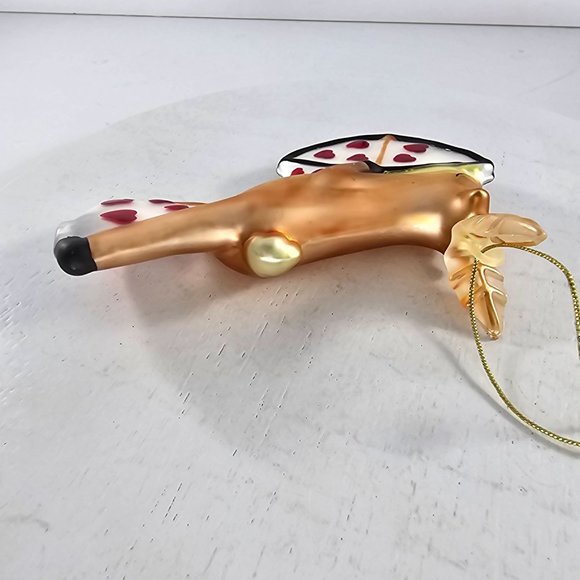 Pottery Barn Reindeer Ornament Blown Glass Christmas - Picture 9 of 9